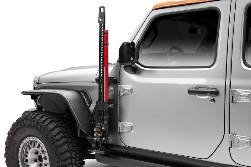 Go Rhino 18-24 Jeep Wrangler JL/JLU/JT Front Fender Jack Mount for Hi-Lift Jack - Tex. Blk