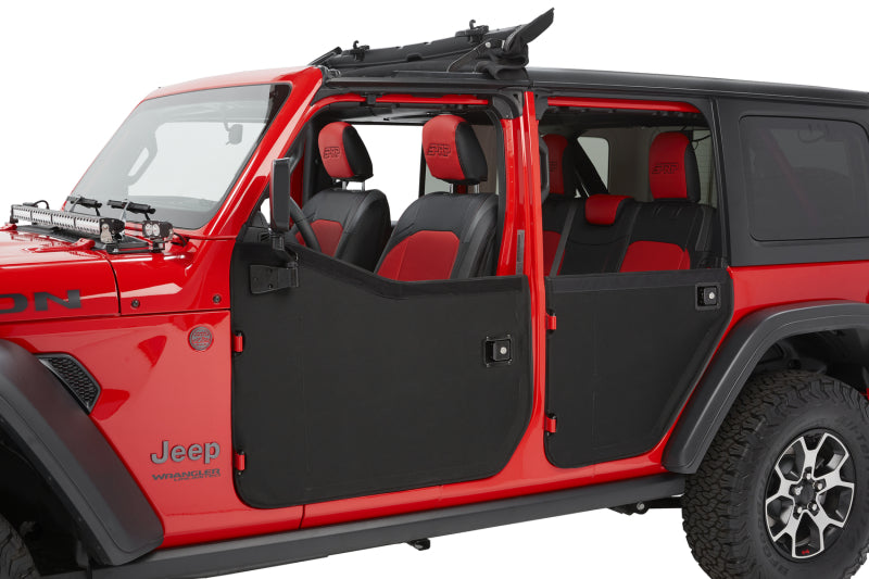 Bestop 20-26 Jeep Gladiator / 18-26 Wrangler JL Full Fabric Doors (Rear Black Twill)