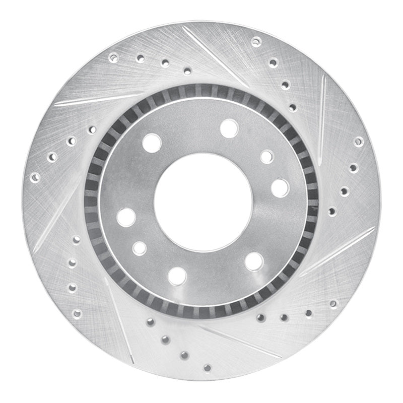 R1 06-09 Buick Rainier Front Right Drilled & Slotted Silver Brake Rotor