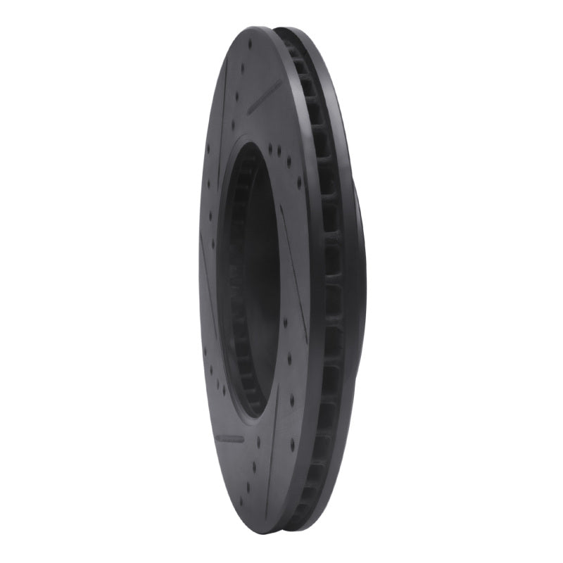 R1 01-07 Ford Escape Front Right Drilled & Slotted Black Brake Rotor