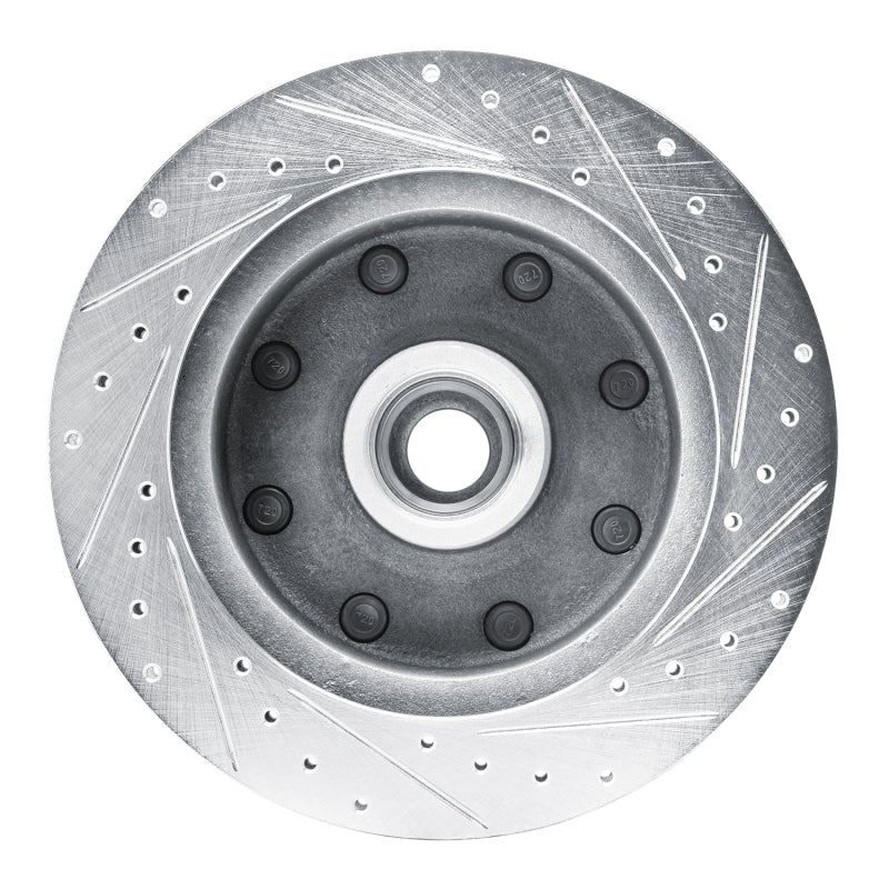 R1 73-77 Dodge B300 Van (71-74) / B300 (75-80) Front Left Drilled & Slotted Silver Brake Rotor