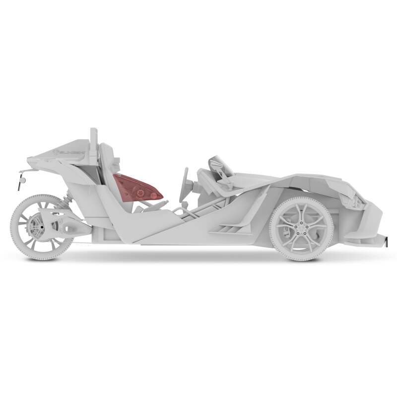 DS18 2015+ Polaris Slingshot Arm Rest Enclosure Fits 2x 6.5in Speakers (Not Included)
