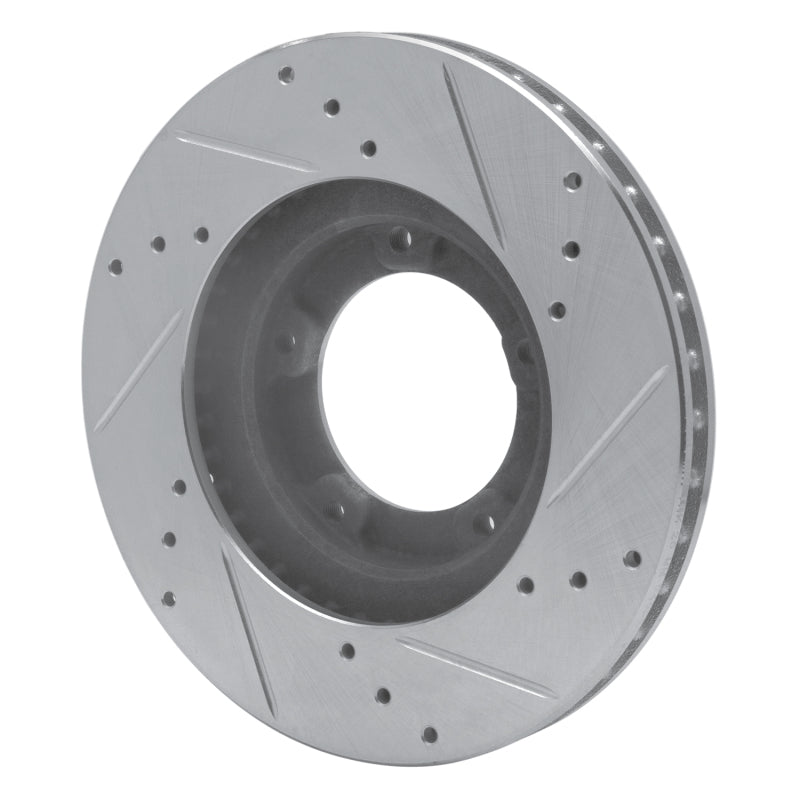 R1 95-04 Toyota Tacoma Front Left Drilled & Slotted Silver Brake Rotor