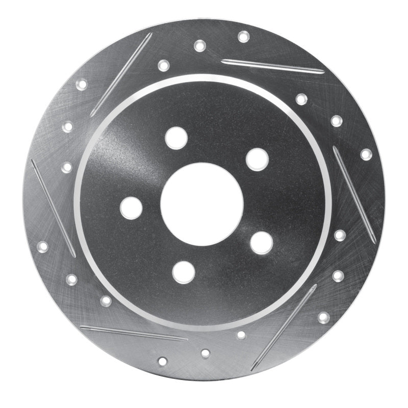 R1 95-03 Chrysler PT Cruiser Rear Left Drilled & Slotted Silver Brake Rotor