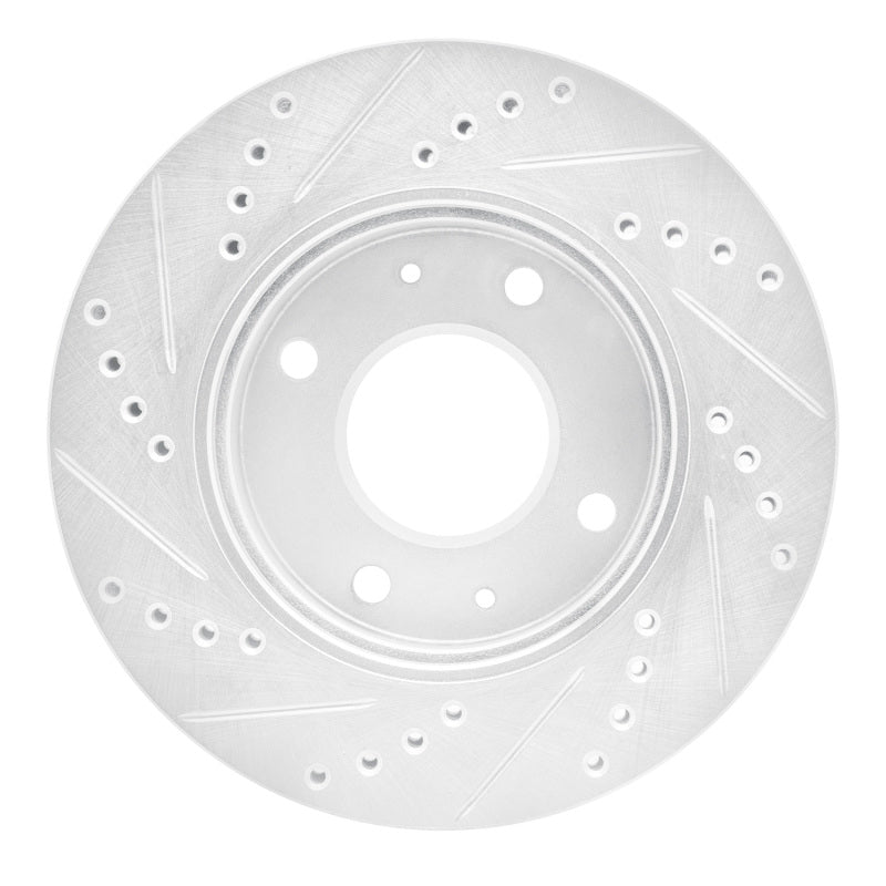 DFC 01-03 Hyundai Sonata Front Right Drilled & Slotted Silver Brake Rotor