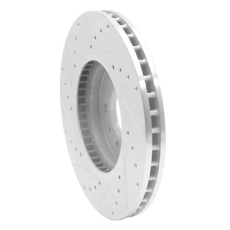 R1 09-11 Cadillac STS Front Right Drilled & Slotted Silver Brake Rotor