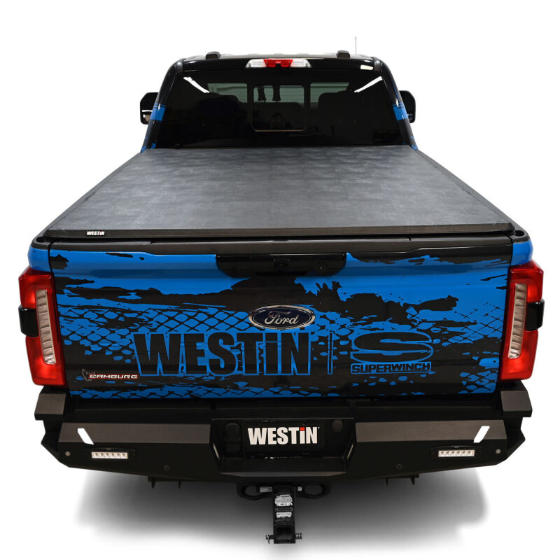 Westin 17-24 Ford F-250/350 Super Duty 6.75ft. Bed Soft Tri-Fold Tonneau Cover - Black