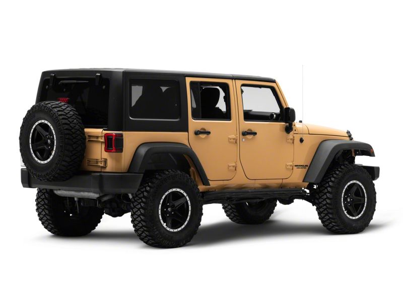 Raxiom 07-18 Jeep Wrangler JK Axial Series JL Style LED Tail Lights- Black Housing- Red Lens