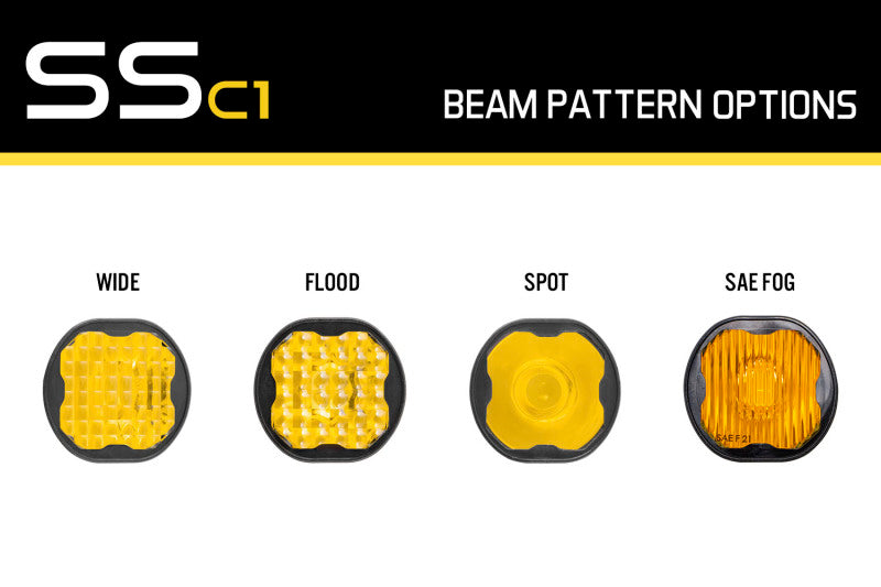 Diode Dynamics Stage Series C1 Lens SAE Fog - Yellow
