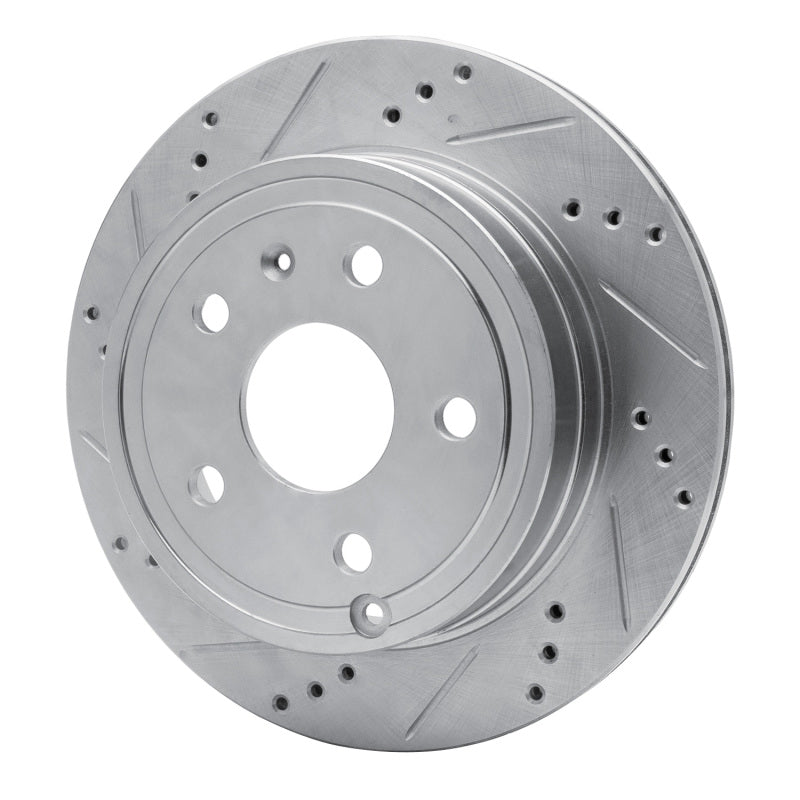 DFC 09-20 Chevrolet Express 4500 Rear Left Drilled & Slotted Silver Brake Rotor