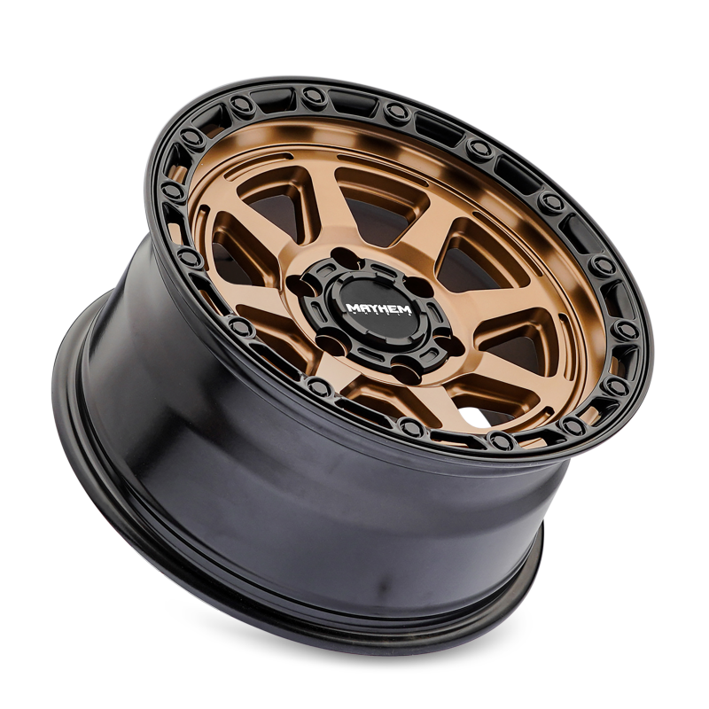 Mayhem 8306 Ridgeline 17x8.5 / 6x139.7 BP / 6mm Offset / 106.1mm Hub Satin Bronze/Black Lip Wheel