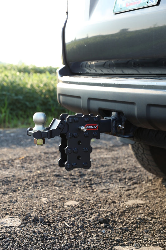 Gen-Y Phantom-X 2in Solid Shank 4.5in Drop 1K TW 10K Hitch w/GH-031 Dual-Ball Mount