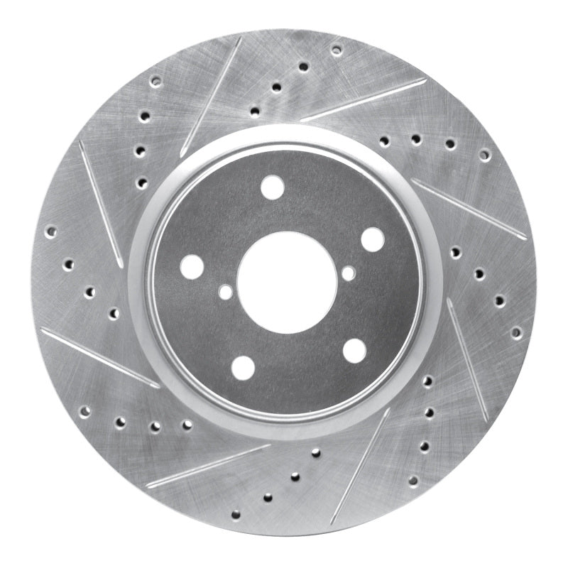 DFC 06-21 Subaru Legacy Front Left Drilled & Slotted Silver Brake Rotor