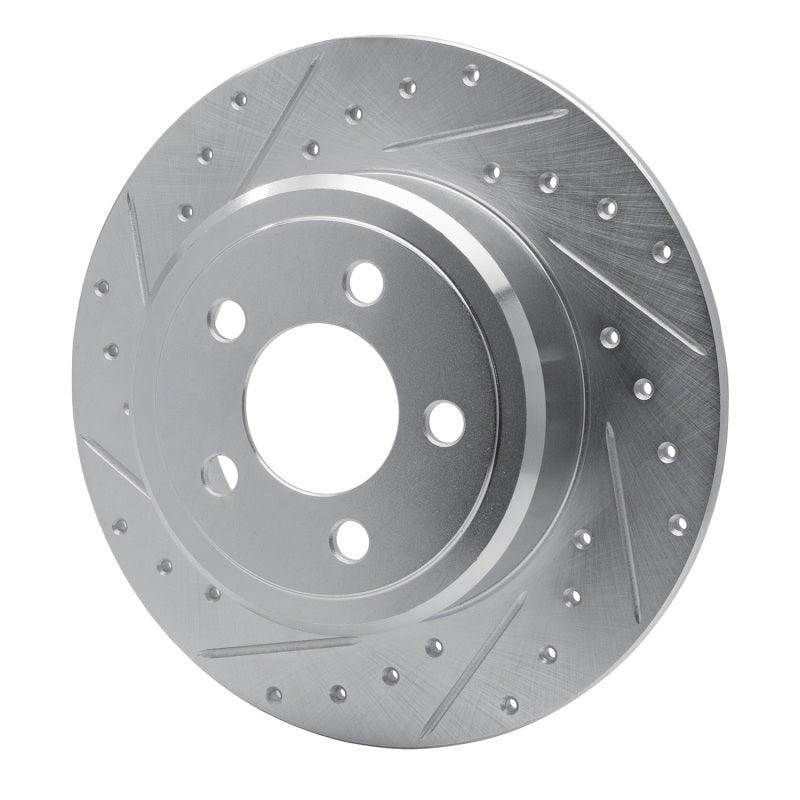 DFC 05-23 Chrysler 300 Rear Left Drilled & Slotted Silver Brake Rotor