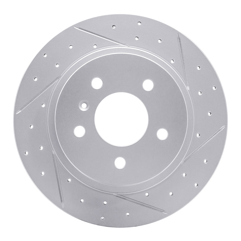 R1 06-11 Buick Lucerne Rear Right Drilled & Slotted Geo-Carbon Rotor