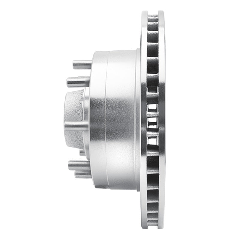 R1 92-94 Ford E-250 Econoline Front Right Drilled & Slotted Silver Brake Rotor
