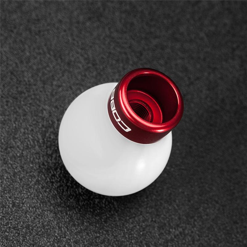 Cobb Subaru 6-Speed COBB Shift Knob - White w/Race Red Collar (Non-Weighted)
