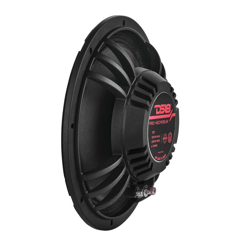 DS18 10in 250 Watts RMS 4 ohm Neodymium Shallow Mid-Range Loudspeaker Bullet Loudspeaker