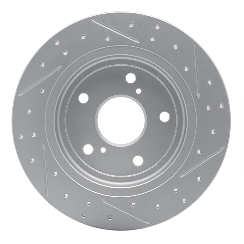 R1 07-14 Suzuki Sx4 Crossover Rear Left Drilled & Slotted Geo-Carbon Rotor