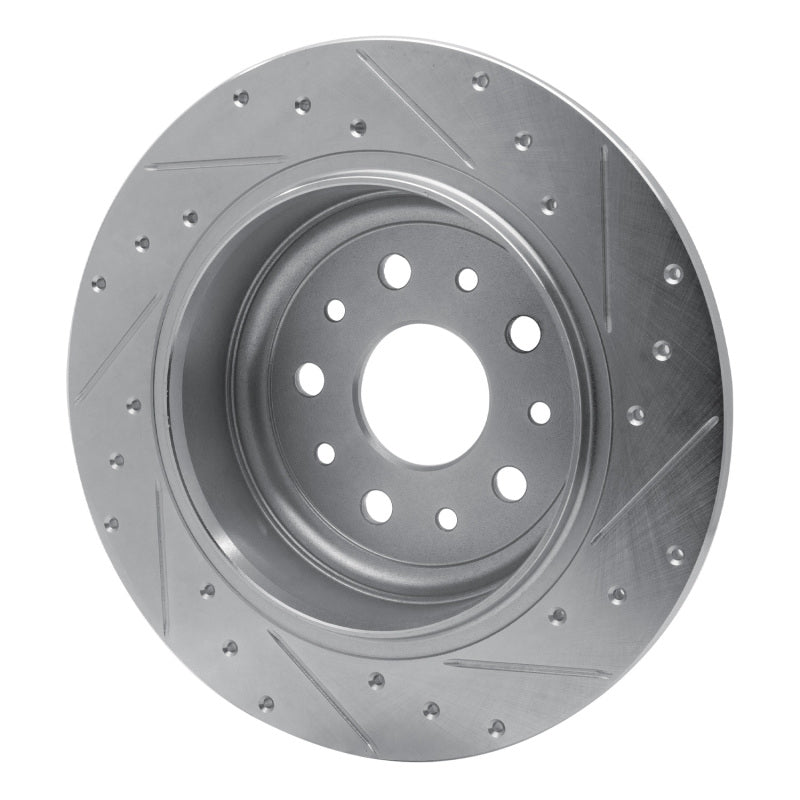 DFC 18-25 Jeep Wrangler Rear Left Drilled & Slotted Silver Brake Rotor