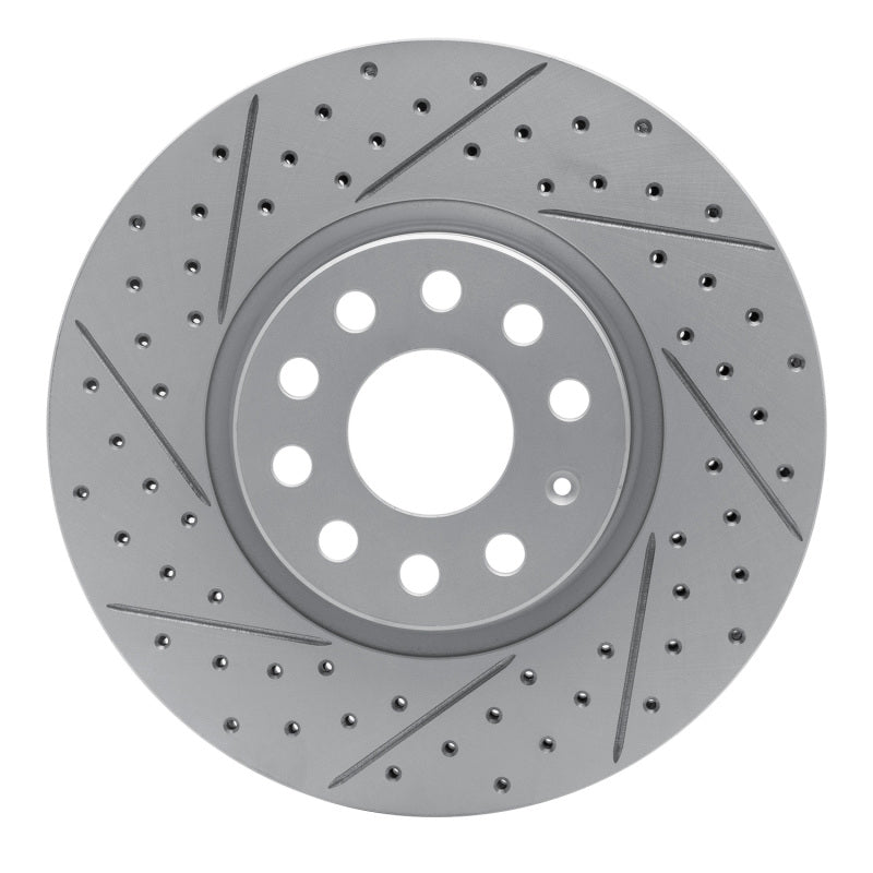R1 05-25 Audi Q2 (Mexico) Front Left Drilled & Slotted Geo-Carbon Rotor