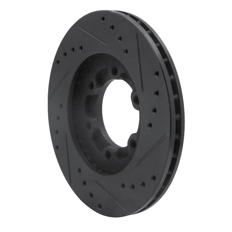 R1 86-06 Chevrolet Luv Pickup (Mexico) Front Left Drilled & Slotted Black Brake Rotor