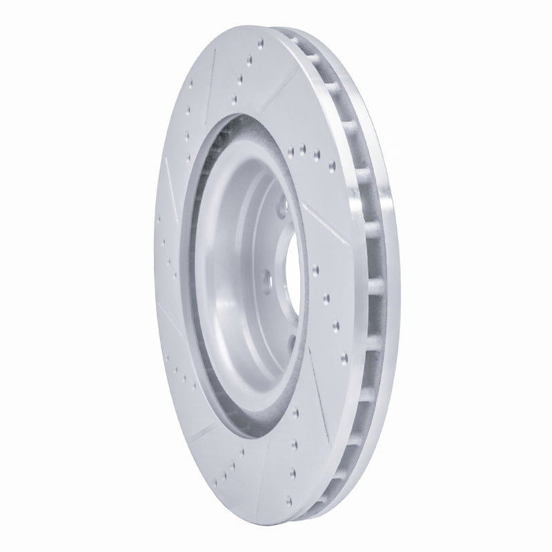 DFC 05-23 Chrysler 300 Front Right Drilled & Slotted Silver Brake Rotor