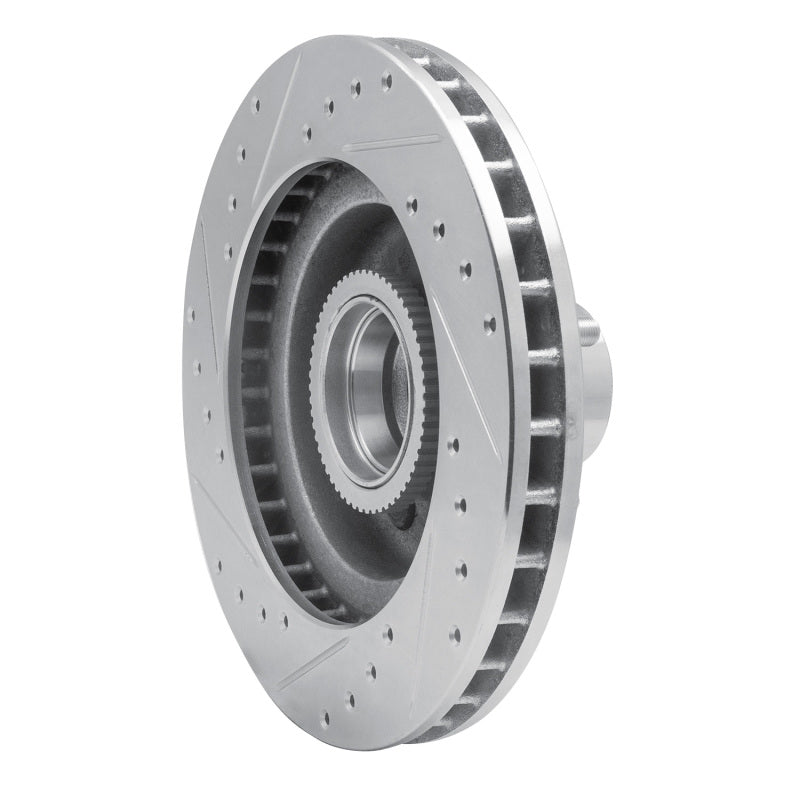 R1 93-95 Chevrolet G10 Front Right Drilled & Slotted Silver Brake Rotor