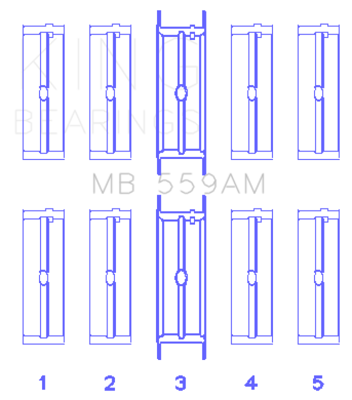 King Engine Bearings Ford 330/352/360/390/410/428 Engine Main Bearing Set