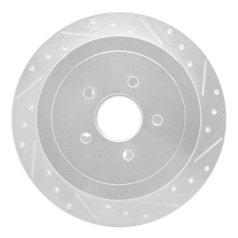 DFC 03-11 Lincoln Town Car Rear Right Drilled & Slotted Silver Brake Rotor