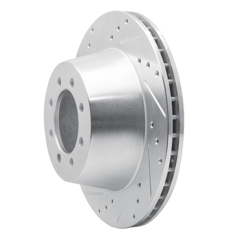 R1 68-76 Ford E-350 Econoline Front Left Drilled & Slotted Silver Brake Rotor