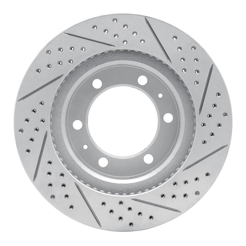 R1 03-23 Toyota Tacoma Front Left Drilled & Slotted Geo-Carbon Rotor