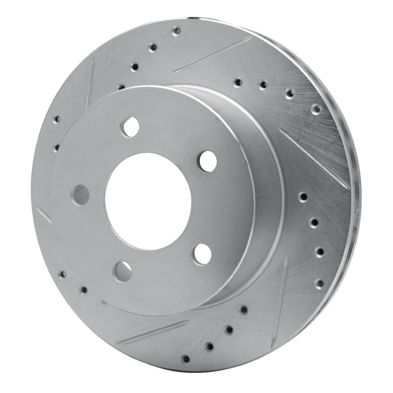 R1 91-94 Ford Crown Victoria Front Left Drilled & Slotted Silver Brake Rotor