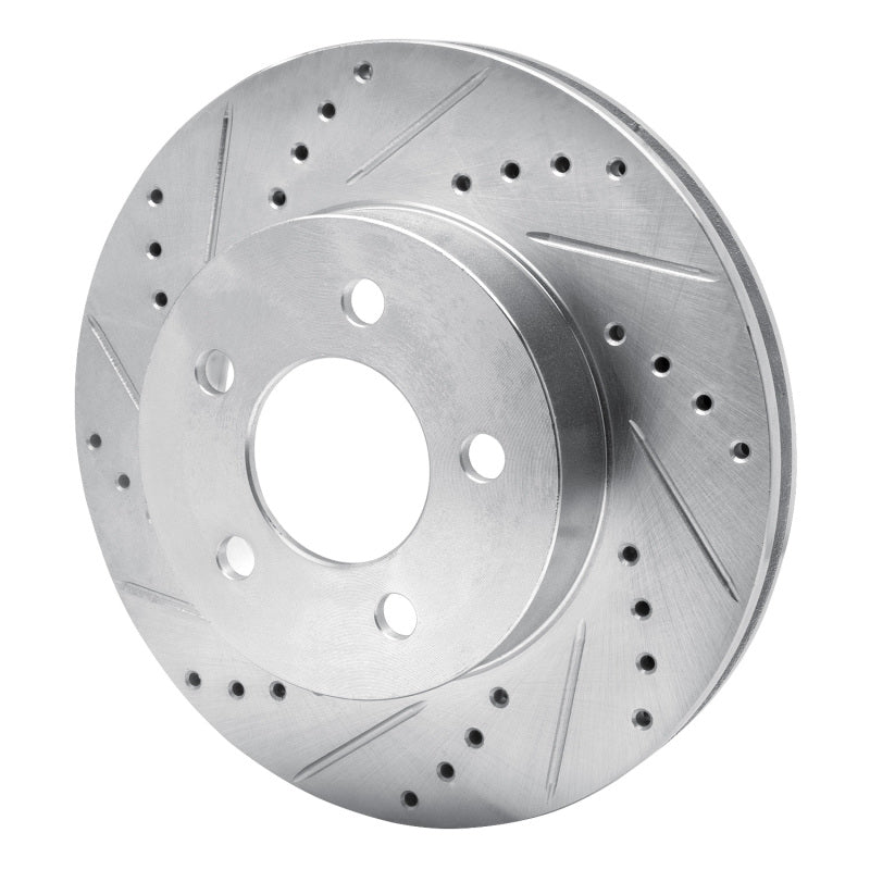 DFC 02-07 Jeep Liberty Front Left Drilled & Slotted Silver Brake Rotor