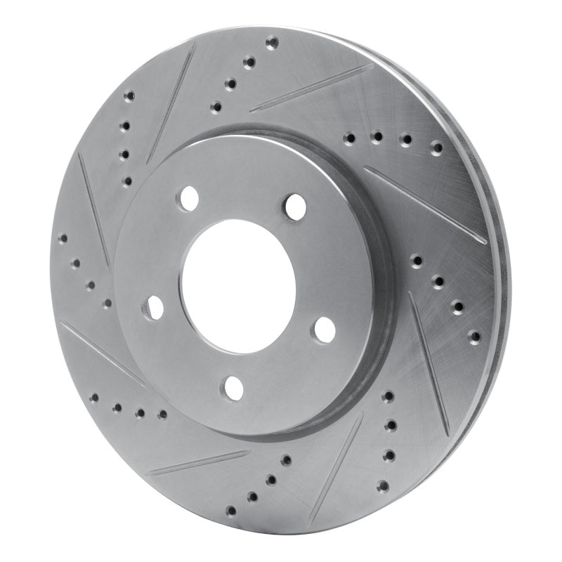 DFC 04-08 Chrysler Pacifica Front Left Drilled & Slotted Silver Brake Rotor