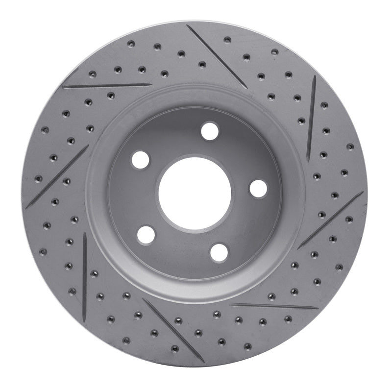 R1 11-22 Dodge Durango Front Left Drilled & Slotted Geo-Carbon Rotor