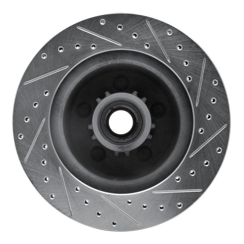 R1 76-81 Chrysler Newport Front Left Drilled & Slotted Silver Brake Rotor