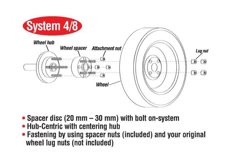 Eibach Pro-Spacer System 30mm Spacers (2) / 5x112 BP / 66.5 CB For 04-08 Chrysler Crossfire
