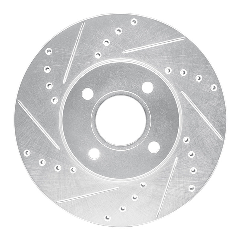 DFC 05-12 Ford Focus Front Left Drilled & Slotted Silver Brake Rotor