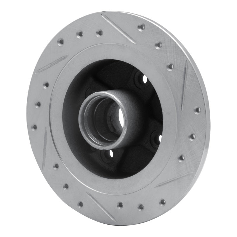 R1 84-87 Honda Prelude Rear Left Drilled & Slotted Silver Brake Rotor