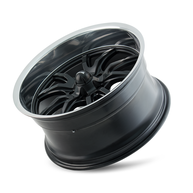 Ridler 650 20x8.5 / 5x120.65 BP / 0mm Offset / 83.82mm Hub Matte Black Polished Wheel
