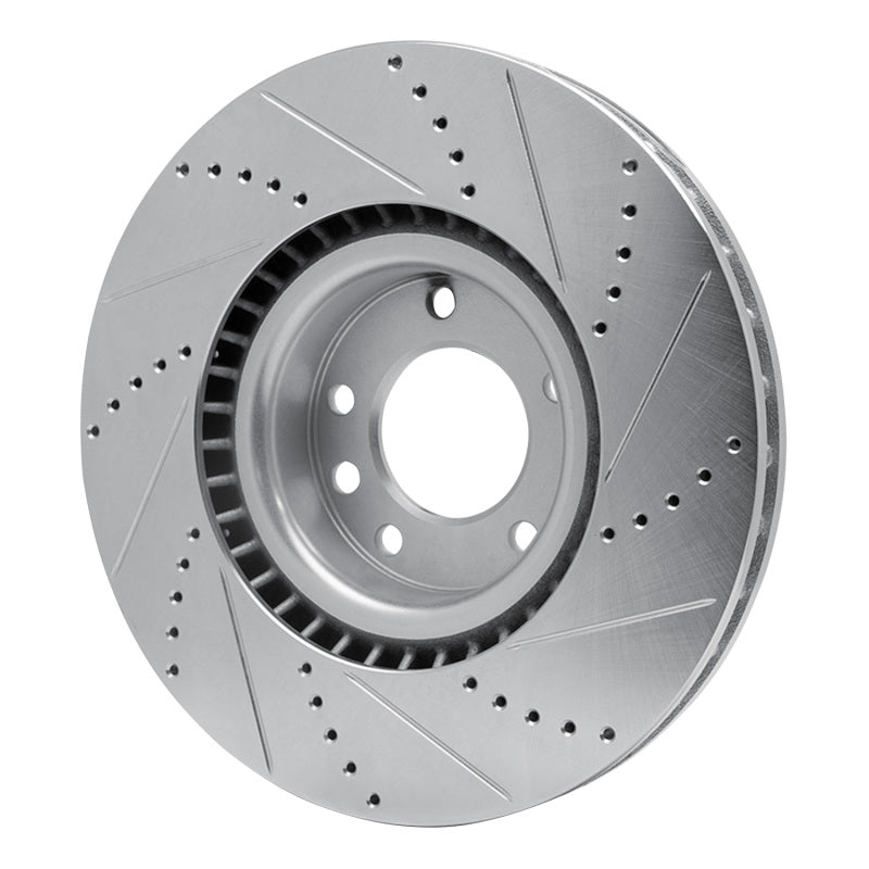 DFC 08-09 Porsche Cayenne Front Left Drilled & Slotted Silver Brake Rotor