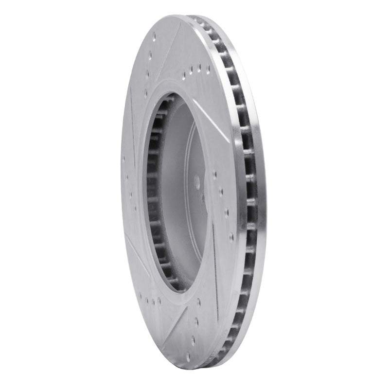 DFC 17-23 Subaru Crosstrek Front Right Drilled & Slotted Silver Brake Rotor