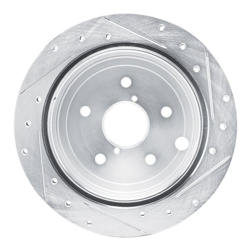 R1 22-25 Subaru WRX Rear Left Drilled & Slotted Silver Brake Rotor