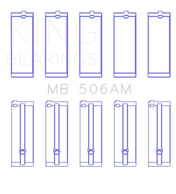 King Engine Bearings Toyota 22R Crankshaft Main Bearing Set