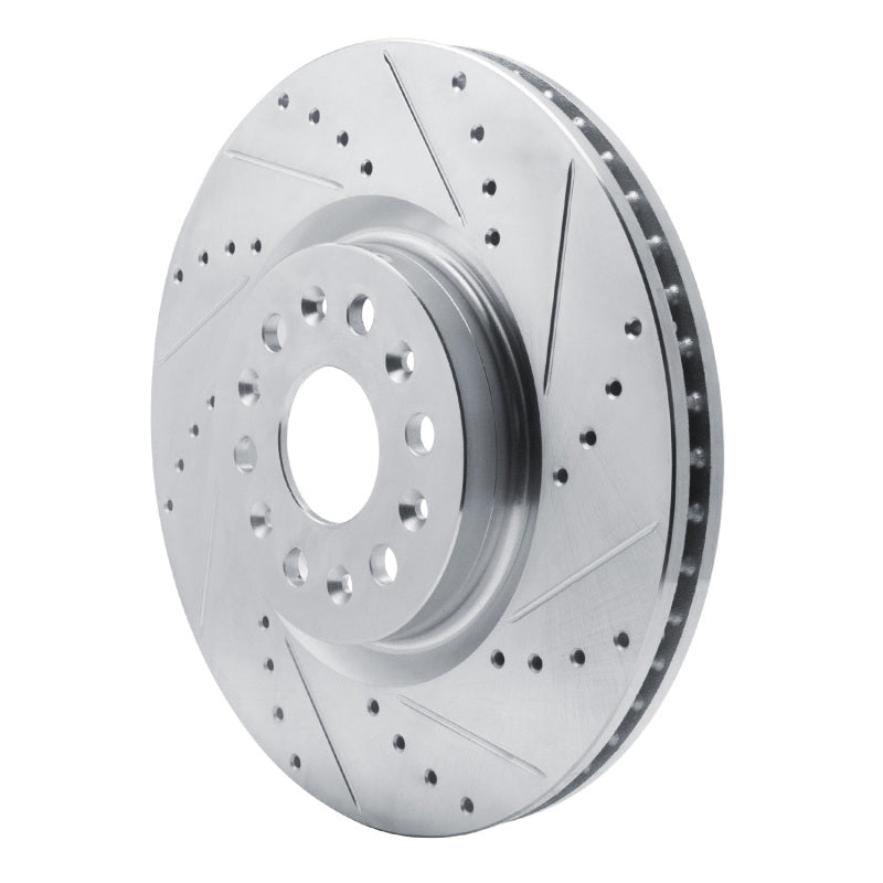 R1 17-25 Buick Enclave Front Right Drilled & Slotted Silver Brake Rotor