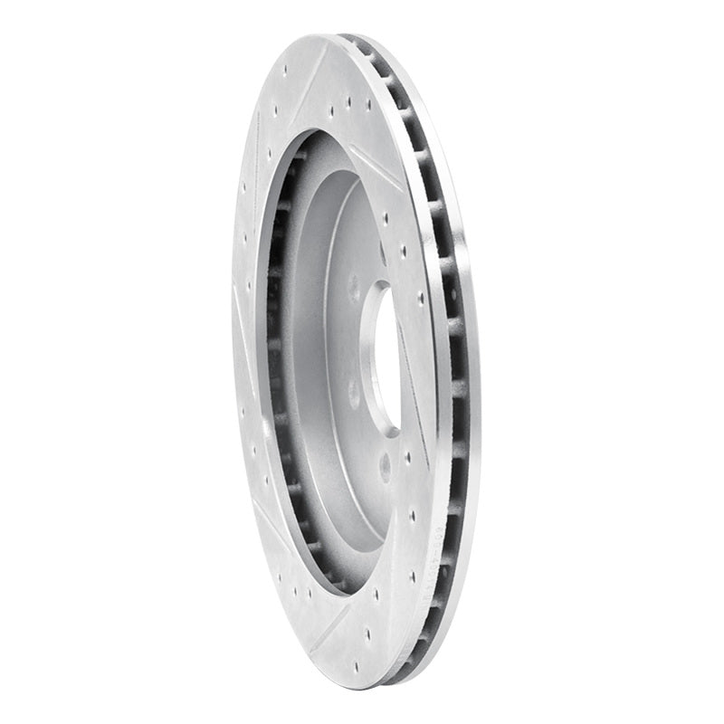 R1 92-02 Dodge Viper Rear Right Drilled & Slotted Silver Brake Rotor