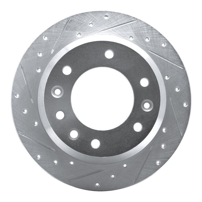 DFC 06-14 Hyundai Entourage Rear Left Drilled & Slotted Silver Brake Rotor