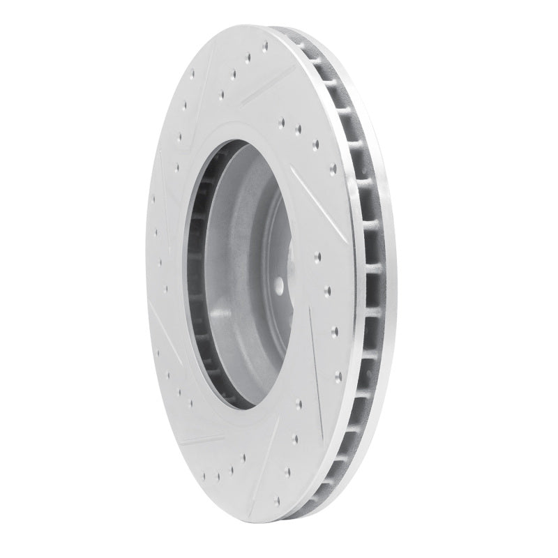 DFC 07-15 BMW 335is Front Right Drilled & Slotted Silver Brake Rotor