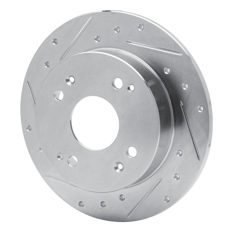 R1 92-97 Acura CL Rear Left Drilled & Slotted Silver Brake Rotor